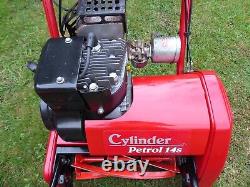 SUFFOLK PUNCH 14s 35cm 14 CYLINDER PETROL LAWNMOWER SELF PROPELLED & GRASS BOX