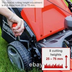 Scheppach MS161-46 Self-Propelled Petrol Lawnmower, 46cm, Mulching, 55L Bag