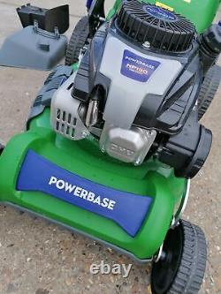 Self Propelled Petrol Lawnmower 46cm 149cc Lawn Mower Powerbase +Accs Used Boxed