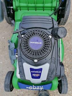 Self Propelled Petrol Lawnmower 46cm 149cc Lawn Mower Powerbase +Accs Used Boxed