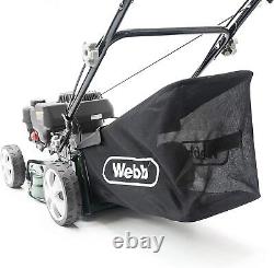 Self Propelled Petrol Rotary Lawn Mower 7 Cutting Heights Webb 123cc Engine