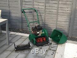 Suffolk Punch 14SK self propelled petrol cylinder lawn mower and scarifier