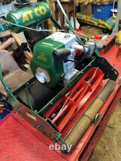 Vintage kick-start petrol Atco lawn mower. Restored and serviced