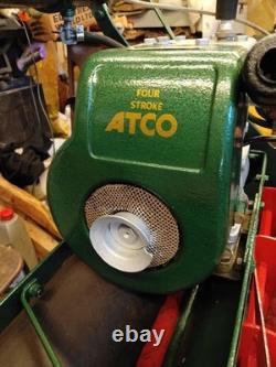 Vintage kick-start petrol Atco lawn mower. Restored and serviced Vintage kick-start petrol Atco lawn mower. Restored and serviced