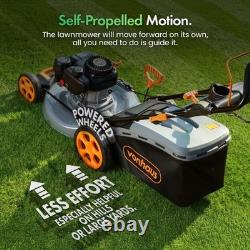 VonHaus Petrol Lawnmower 132cc Self Propelled Lawn Mower for All Types of