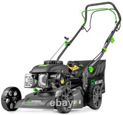 WUBER Petrol Lawn Mower 400mm Self Propelled 3HP 141cc + Electric Start GERMANY