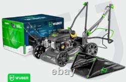 WUBER Petrol Lawn Mower 400mm Self Propelled 3HP 141cc + Electric Start GERMANY