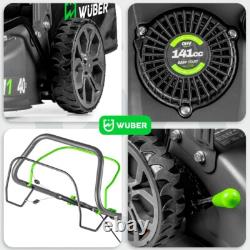 WUBER Petrol Lawn Mower 400mm Self Propelled 3HP 141cc + Electric Start GERMANY