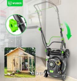 WUBER Petrol Lawn Mower 400mm Self Propelled 3HP 141cc + Electric Start GERMANY