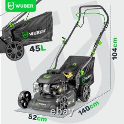 WUBER Petrol Lawn Mower 400mm Self Propelled 3HP 141cc + Electric Start GERMANY WUBER Petrol Lawn Mower 400mm Self Propelled 3HP 141cc + Electric Start GERMANY