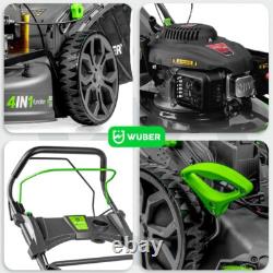 WUBER Petrol Lawn Mower 510mm Electric Start 4.8HP 196cc + Mulching 70L GERMANY
