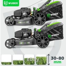WUBER Petrol Lawn Mower 510mm Electric Start 4.8HP 196cc + Mulching 70L GERMANY