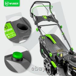 WUBER Petrol Lawn Mower 510mm Electric Start 4.8HP 196cc + Mulching 70L GERMANY