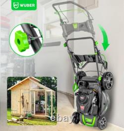 WUBER Petrol Lawn Mower 510mm Electric Start 4.8HP 196cc + Mulching 70L GERMANY