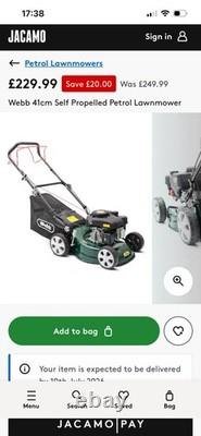 Webb Classic R410SP 41 cm Self Propelled Petrol Lawn Mower