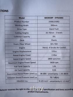 Webb Dynamic 39cm Petrol Lawnmower with Bag OP545 (6-051) New IN Box