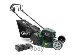 Webb Self Propelled Rear Roller Rotary Lawn Mower 2x batteries & charger