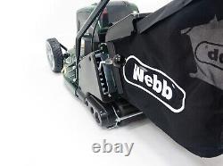 Webb Self Propelled Rear Roller Rotary Lawn Mower 2x batteries & charger